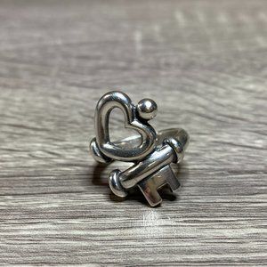 James Avery key to my heart sterling silver ring